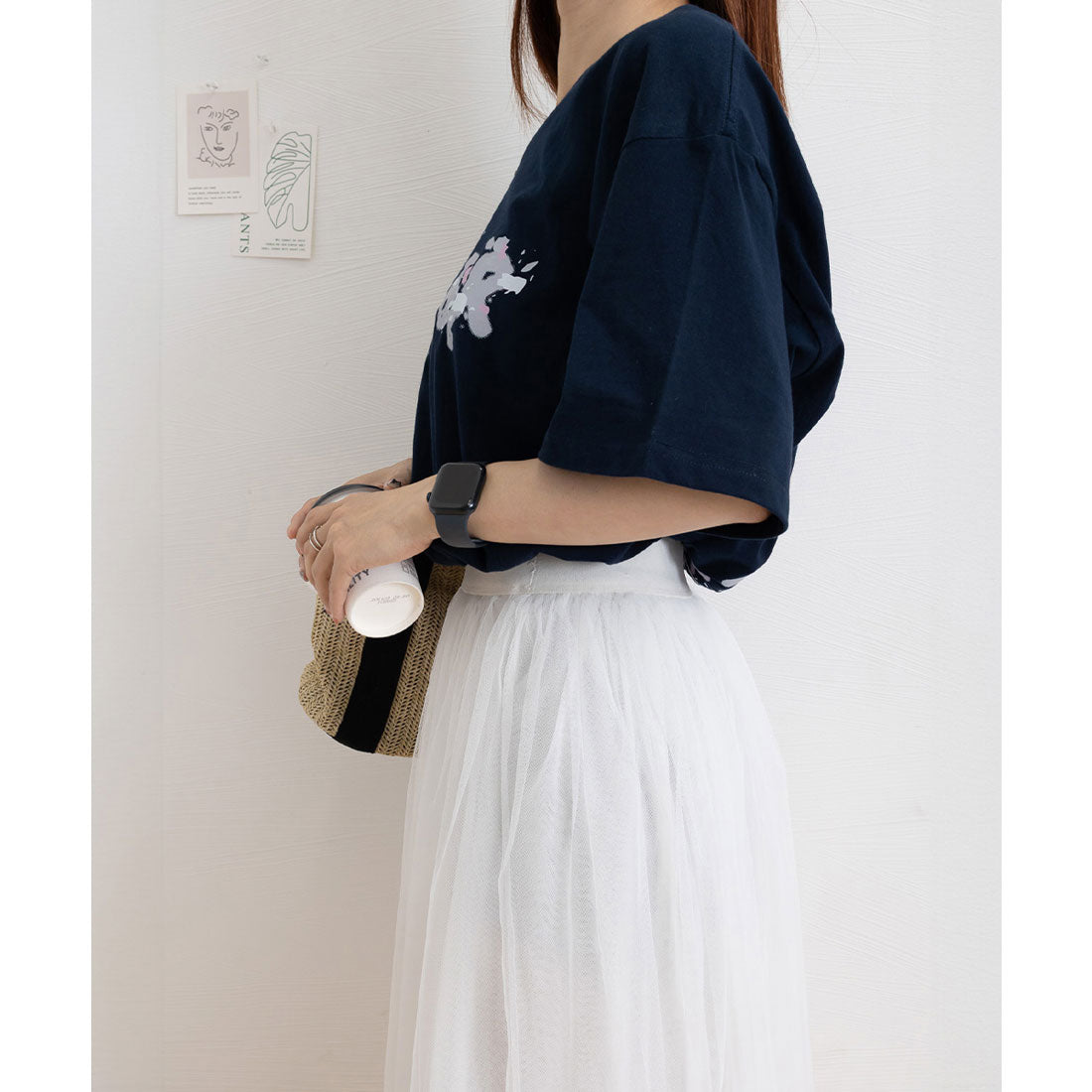 ミニミニストア miniministore ロングtシャツ ビッグシルエットTシャツ (ブラウン) ブラウン