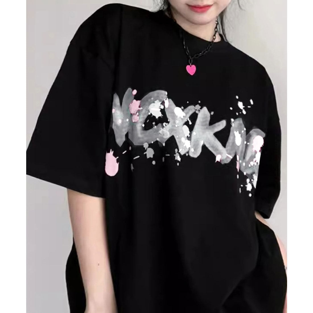 ミニミニストア miniministore ロングtシャツ ビッグシルエットTシャツ (ブラック) ブラック