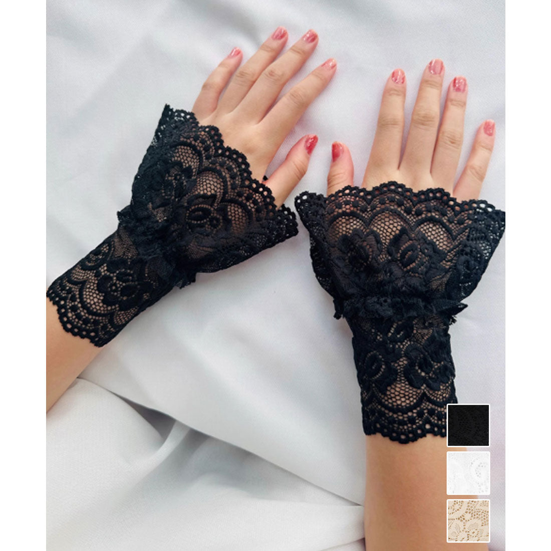 ミニミニストア miniministore レース 付けカフス レディース 重ね着風 (ベージュ) ベージュ