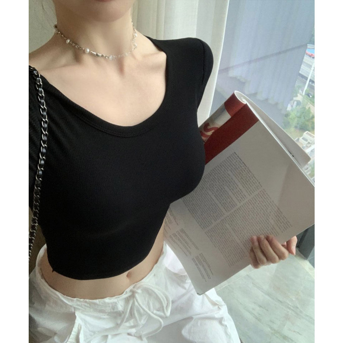 ミニミニストア miniministore 背中あきトップス カップ付き ブラトップ (ホワイト) ホワイト