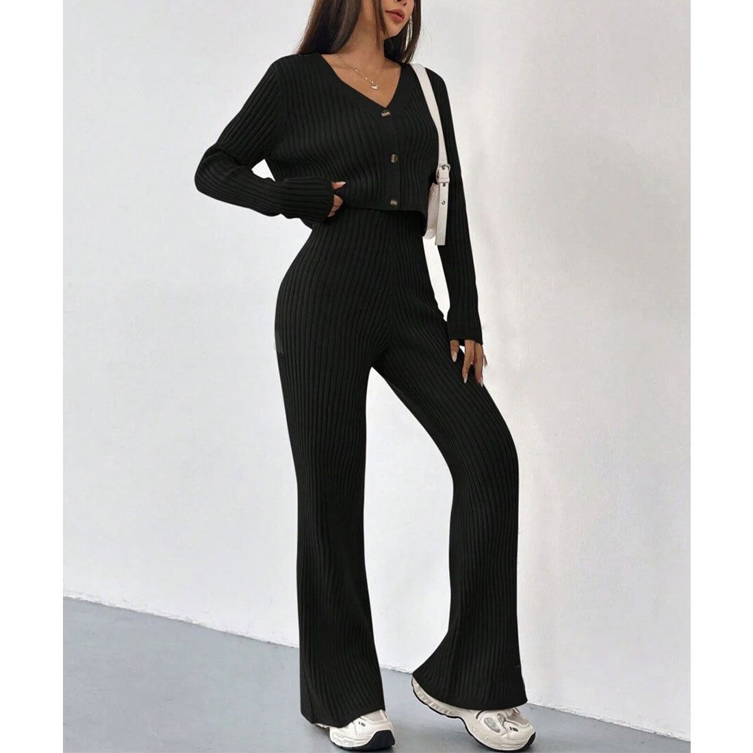 ミニミニストア miniministore ニットセットアップ トップス パンツ (ベージュ) ベージュ