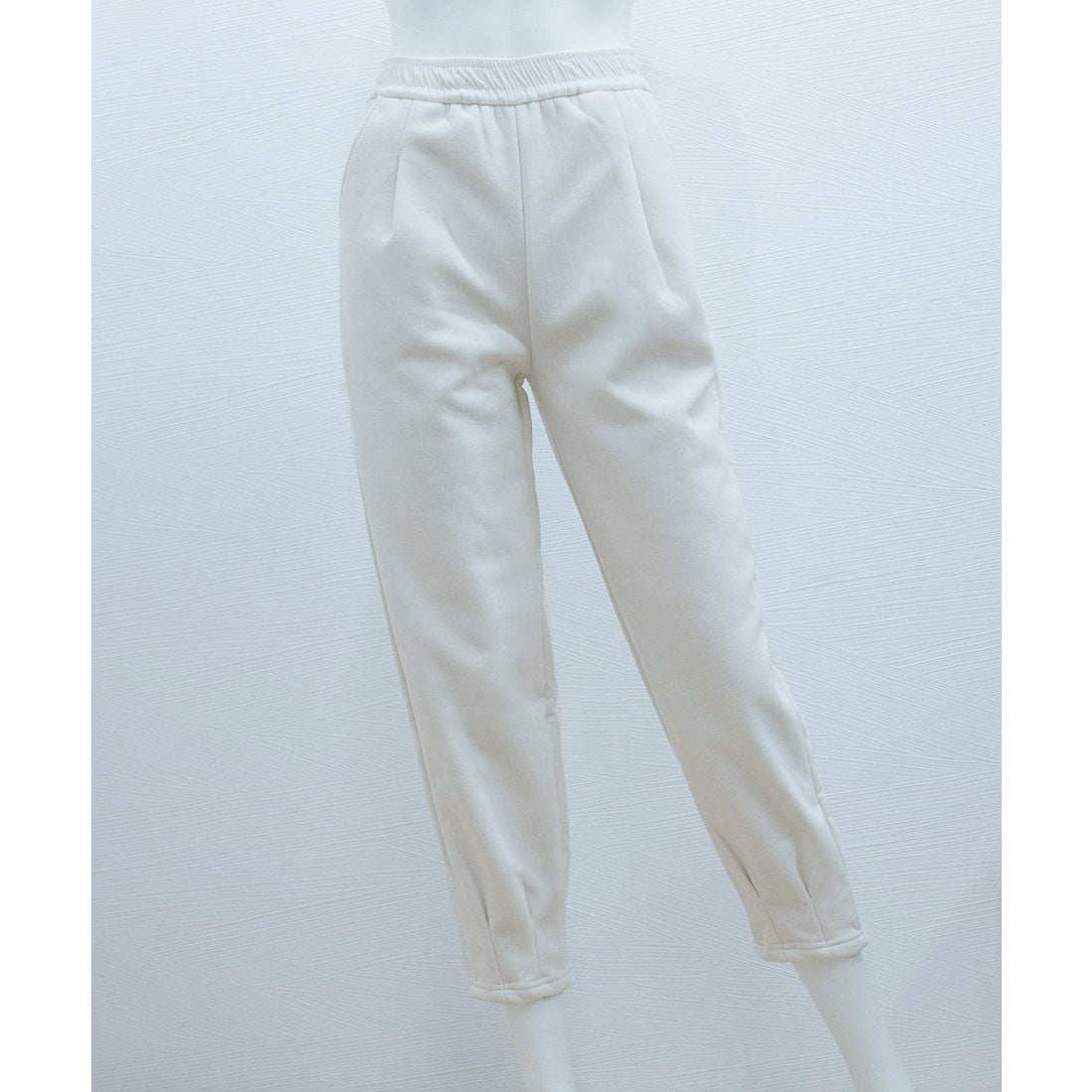 ミニミニストア miniministore 裏起毛コーデュロイテーパードパンツ9分丈 (ブラック) ブラック