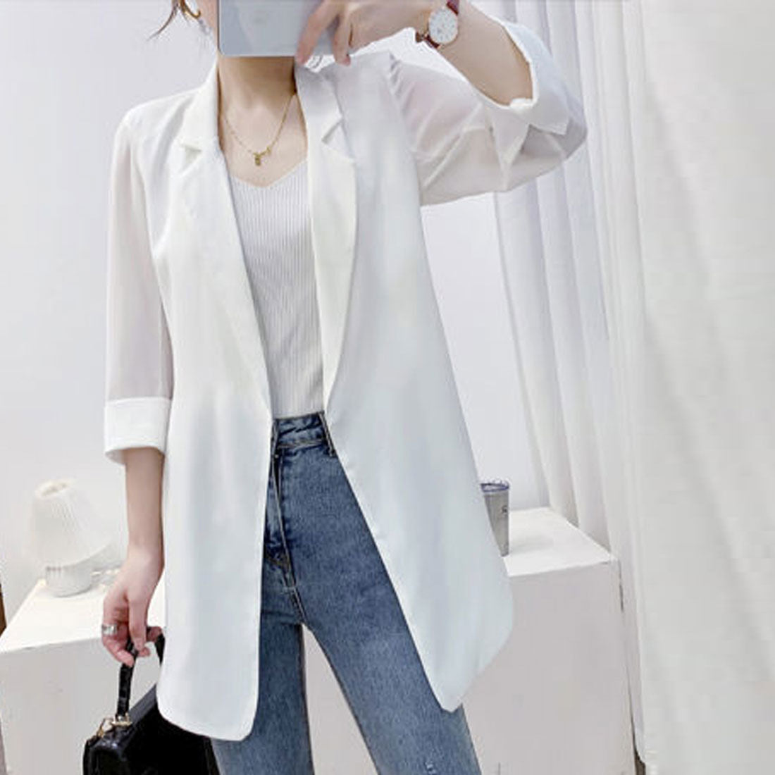 ジャケット レディース 春夏 アウター,ホワイト
