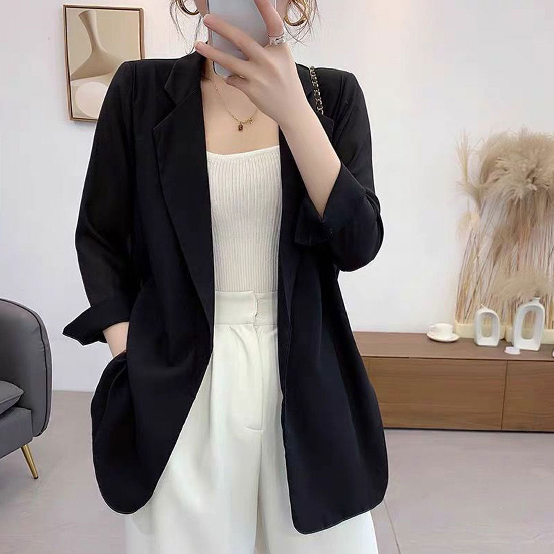 ジャケット レディース 春夏 アウター,ブラック