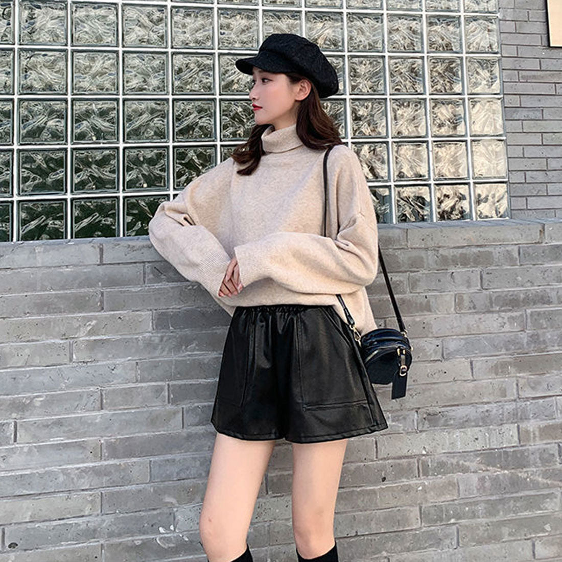 ハイウエスト ショートパンツ レディース