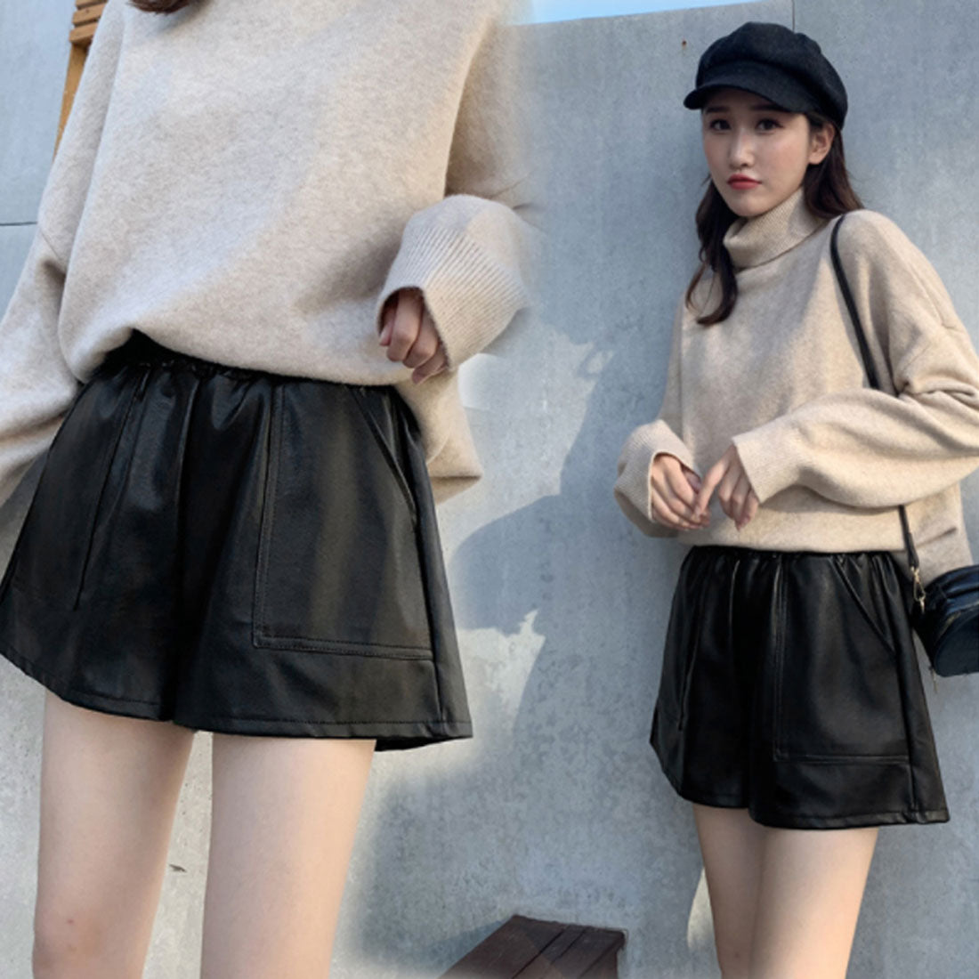 ハイウエスト ショートパンツ レディース