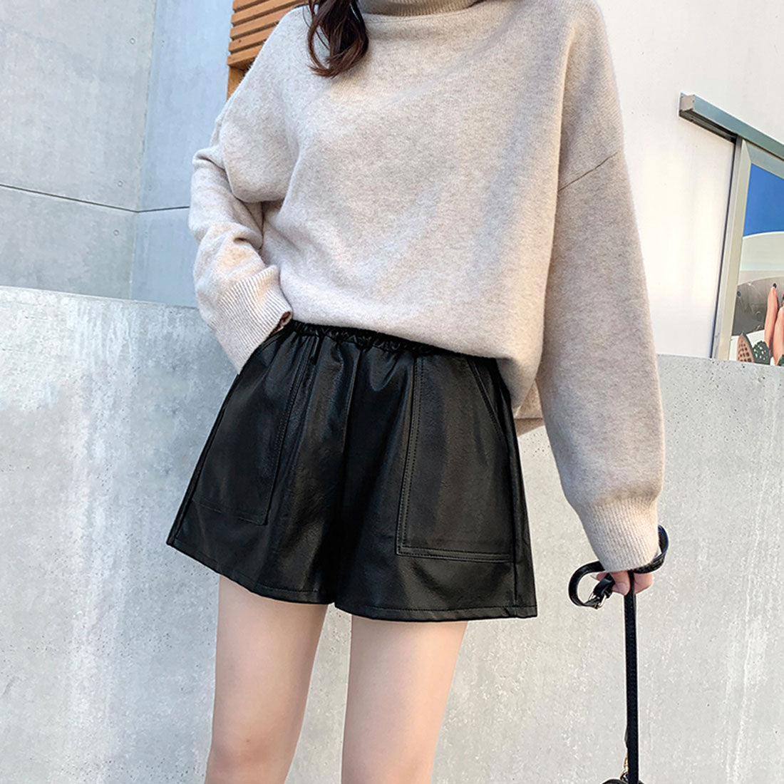 ハイウエスト ショートパンツ レディース