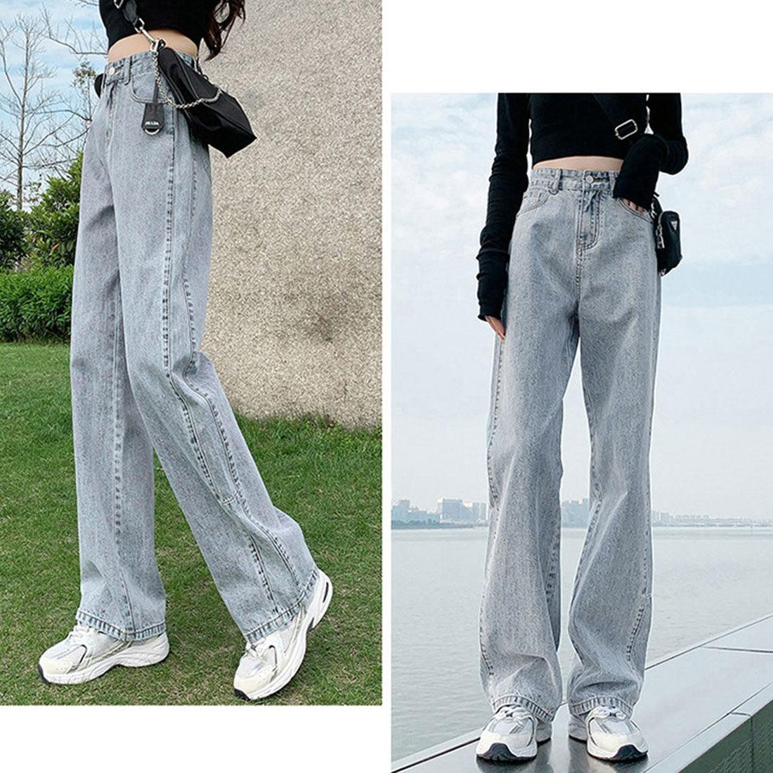 ストレートデニムパンツ ハイウエスト美脚