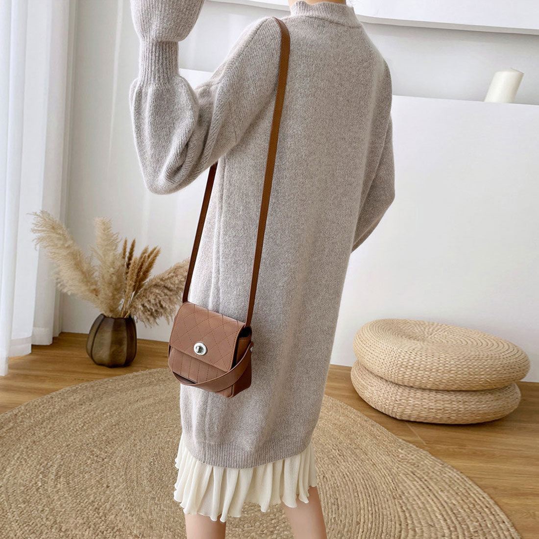 ニット ドッキングワンピース カジュアル