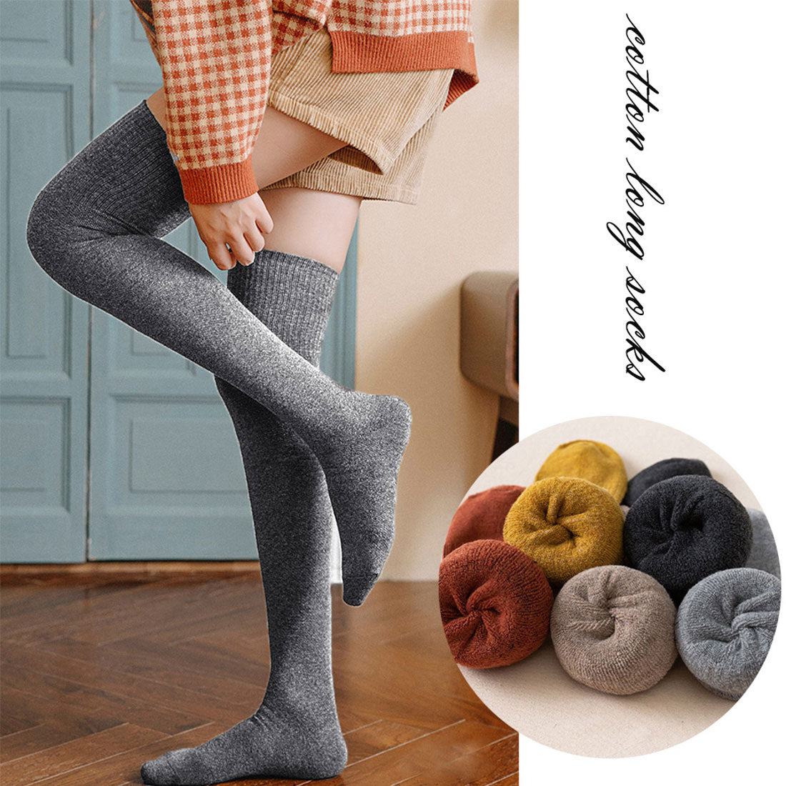 ハイソックス レディース ライトグレー