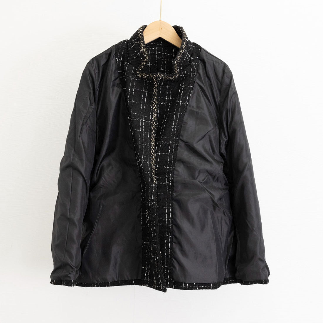 ツイード風ジャケット レディース 秋冬