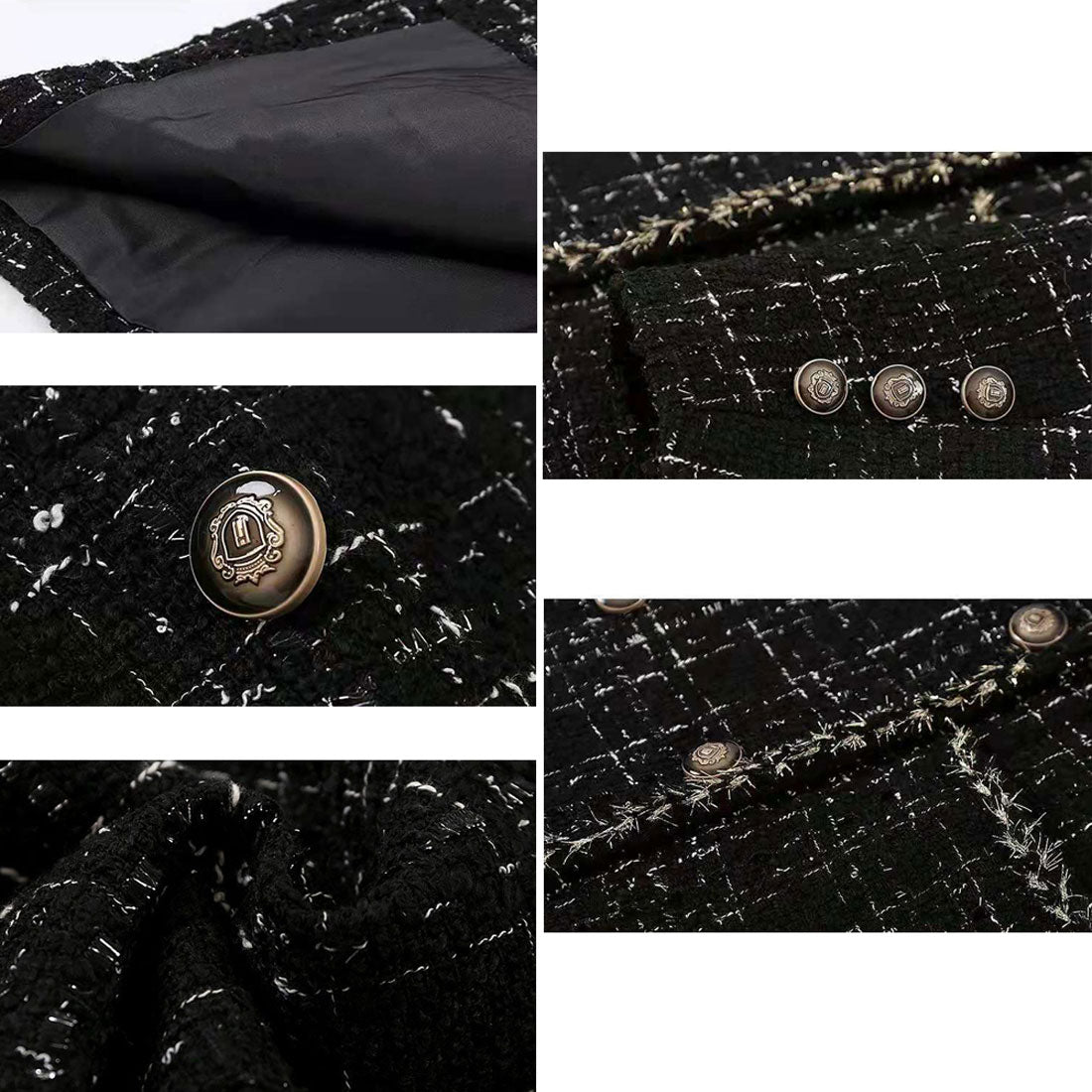 ツイード風ジャケット レディース 秋冬