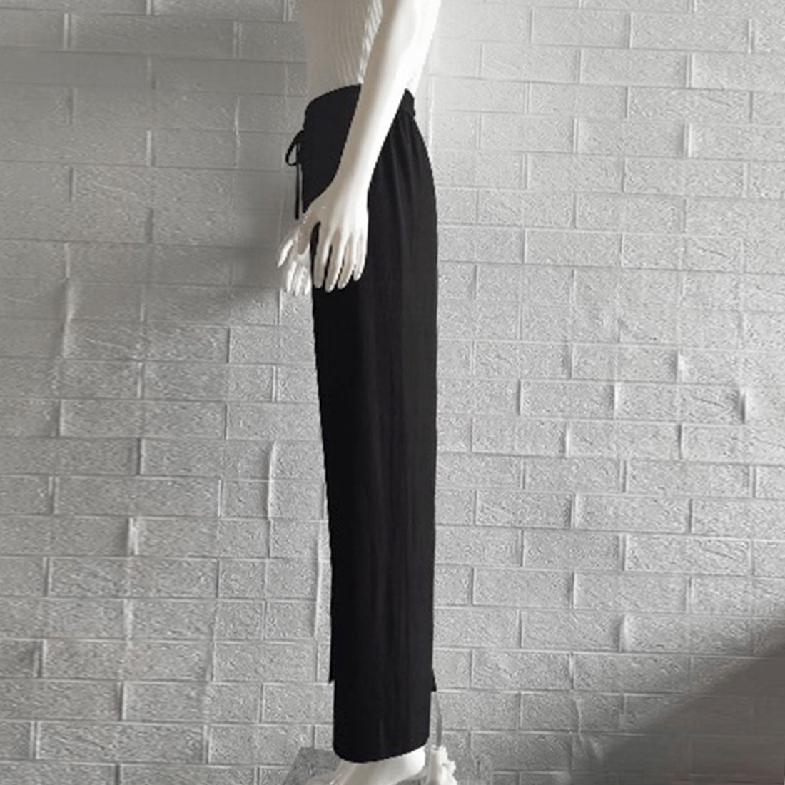 イージーワイドパンツ フロントスリット