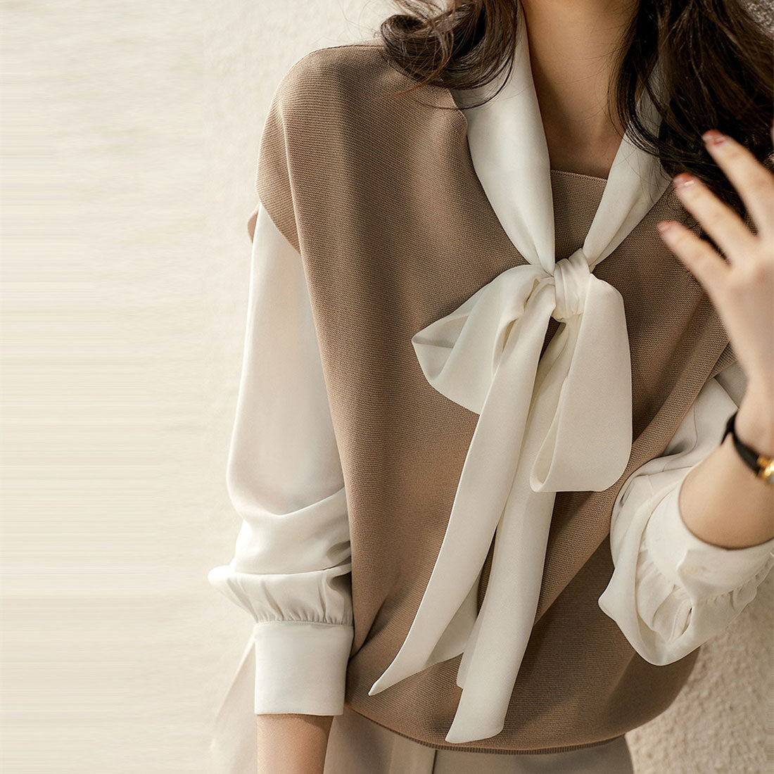 韓国新作 フレンチスリーブ サマーニット