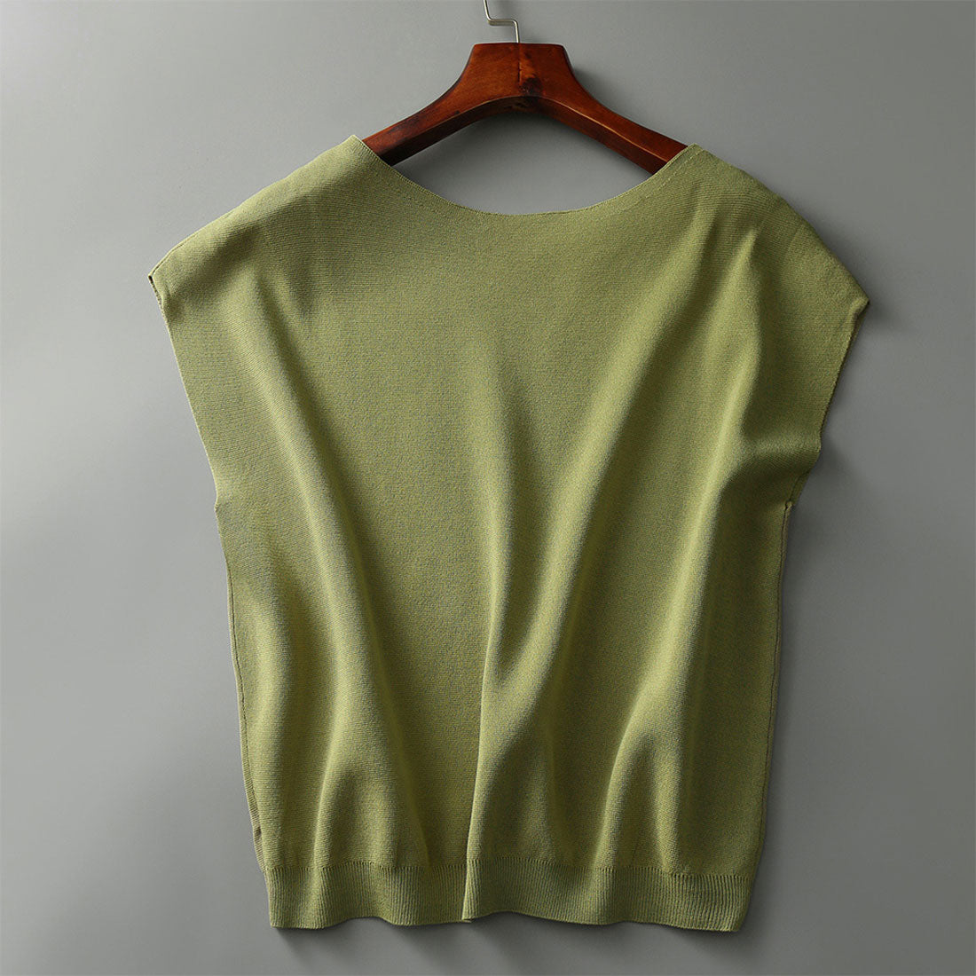 韓国新作 フレンチスリーブ サマーニット