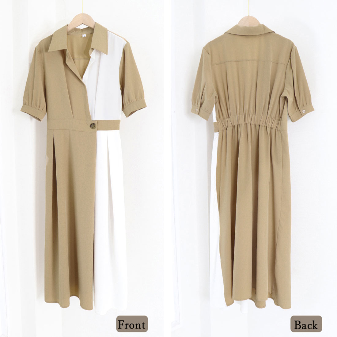 シャツワンピース ロング レディース韓国