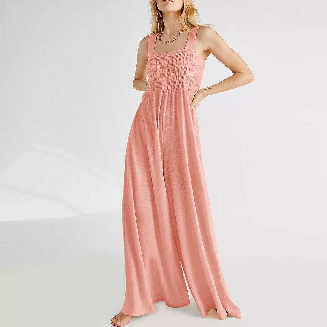 オールインワン タンクトップサロペット,ピンク