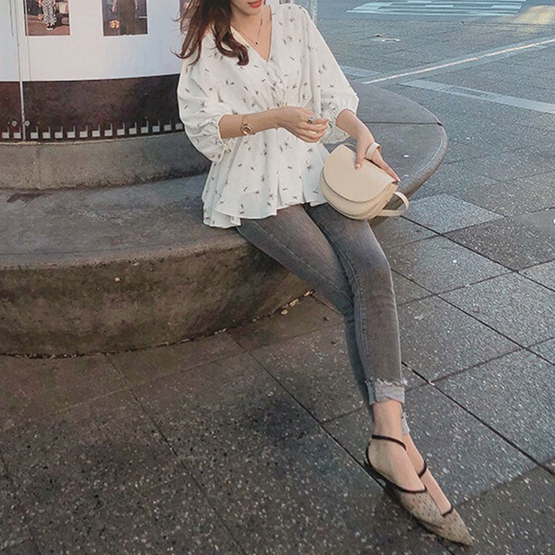 フレア シャツブラウス レディース 夏服