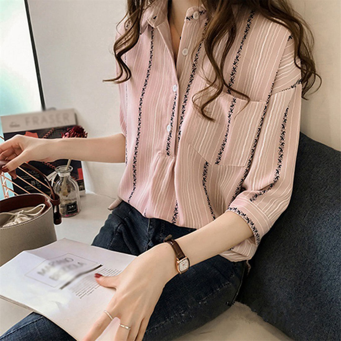 ストライプシャツ ブラウス トップス