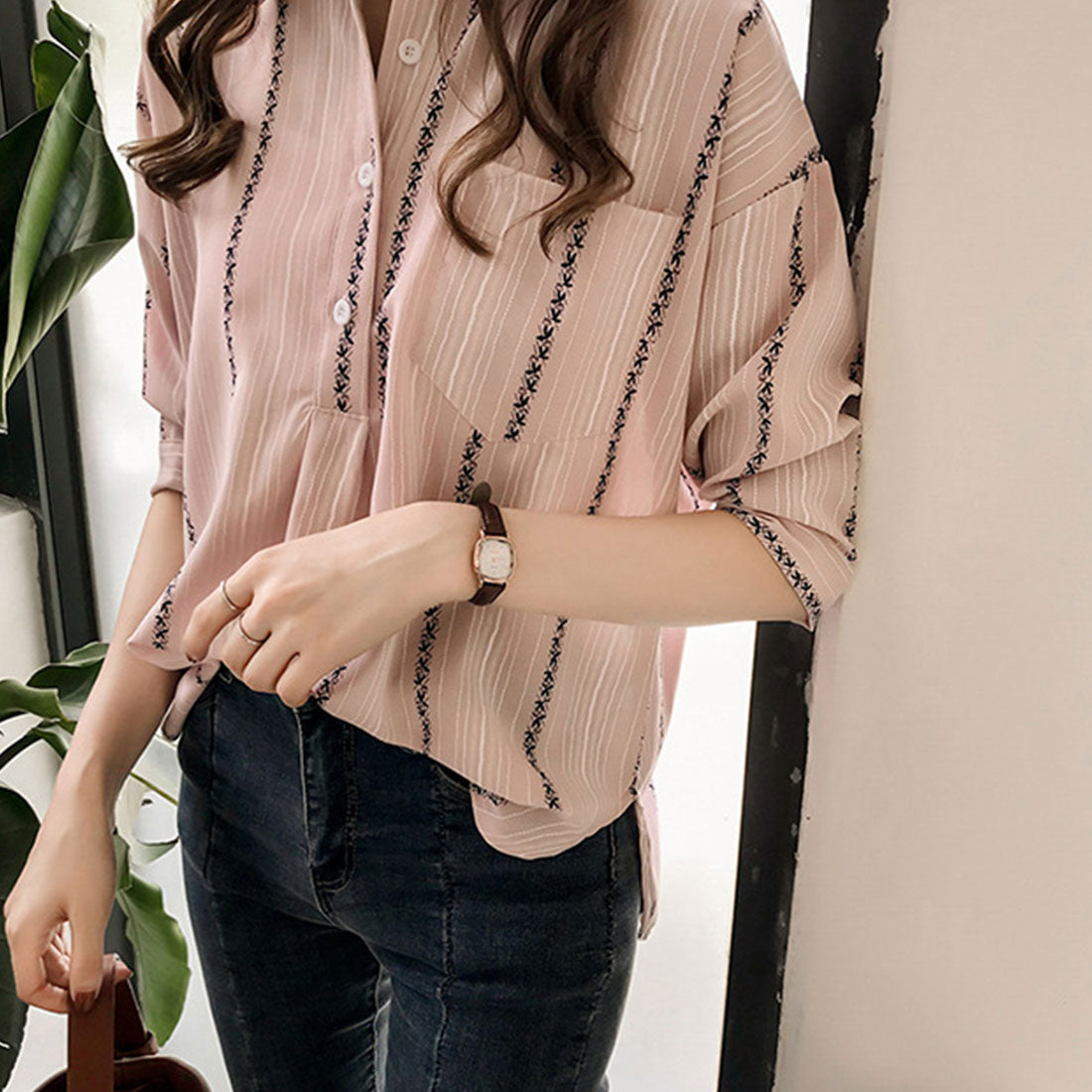 ストライプシャツ ブラウス トップス