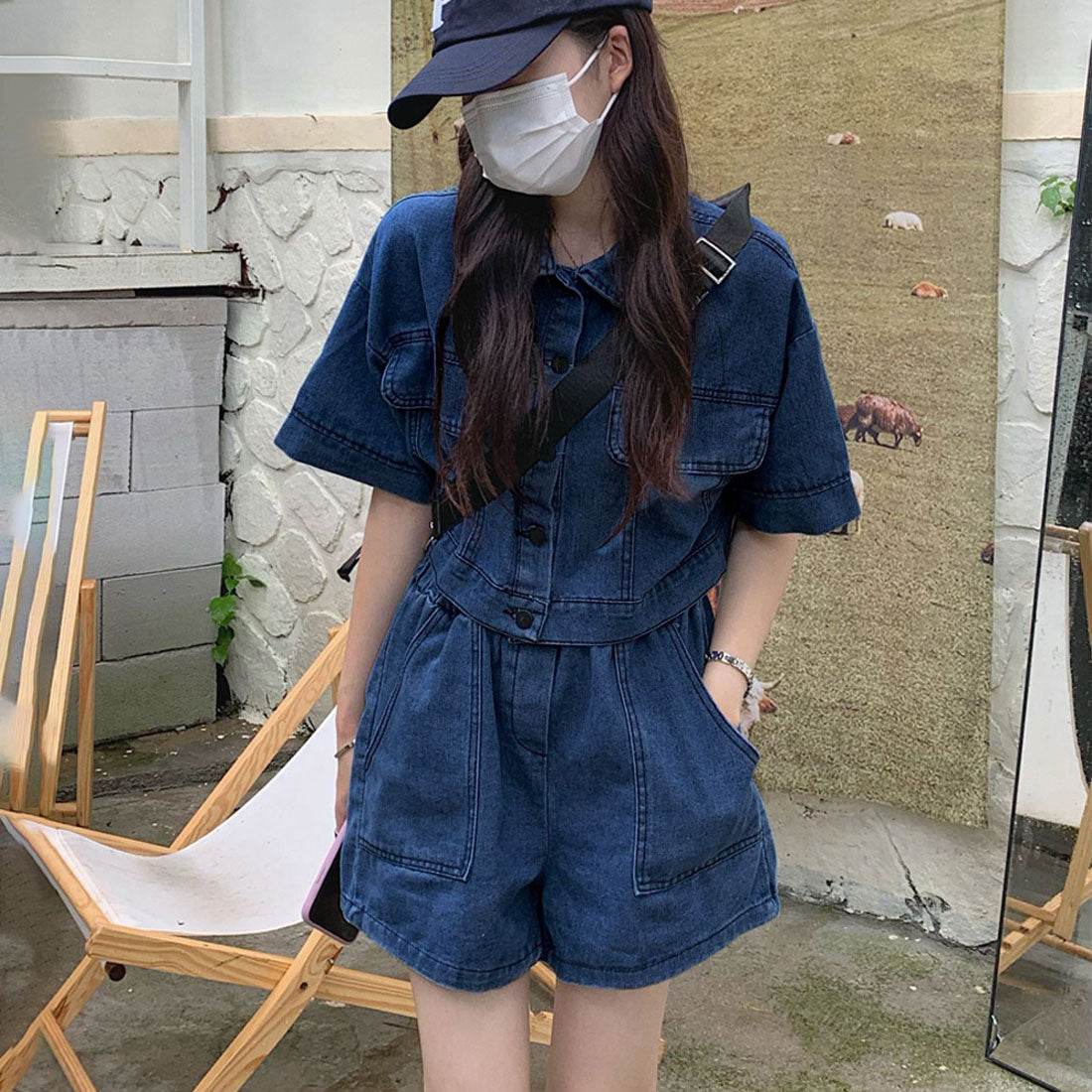 ミニミニストア miniministore デニムセットアップ カジュアル上下セット