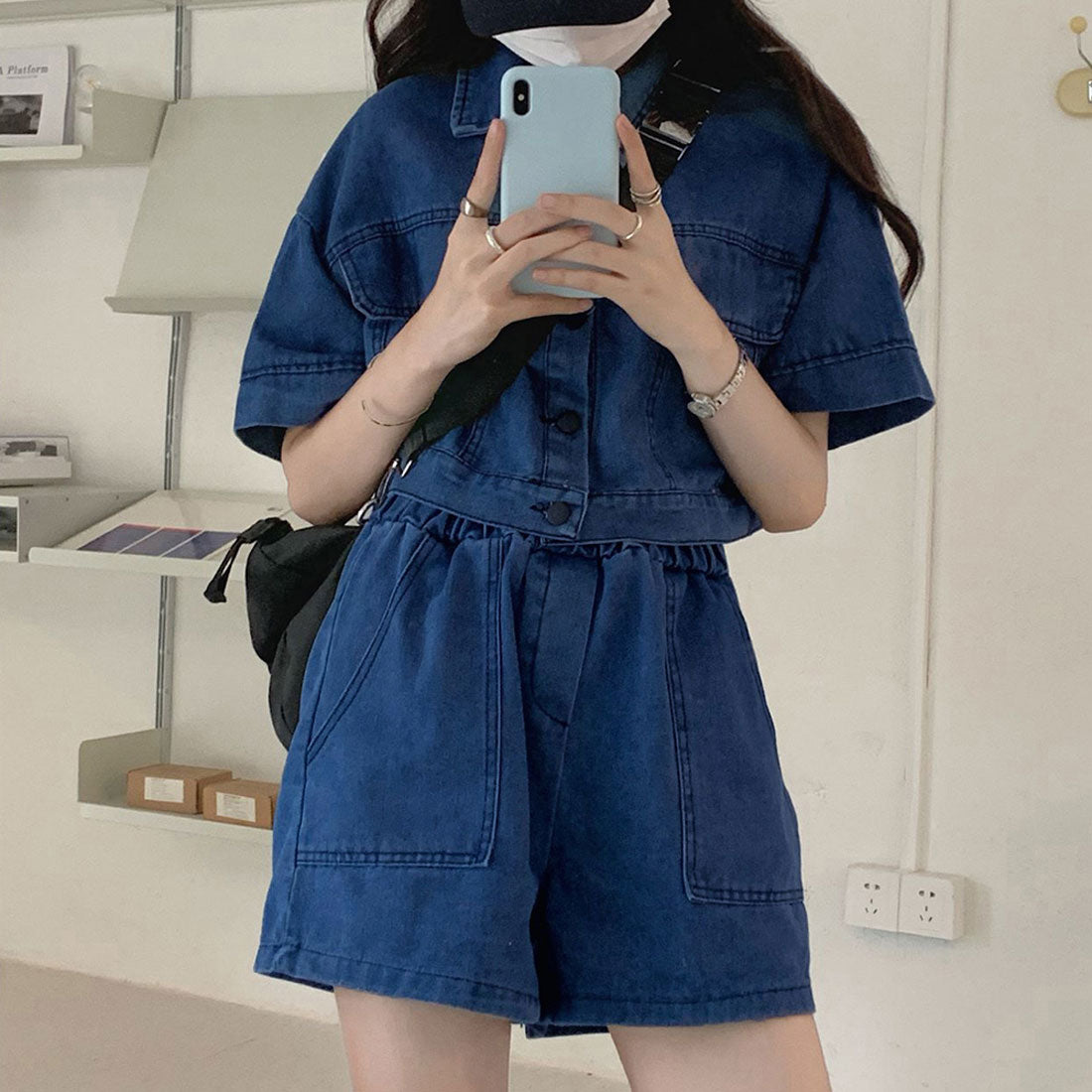 ミニミニストア miniministore デニムセットアップ カジュアル上下セット