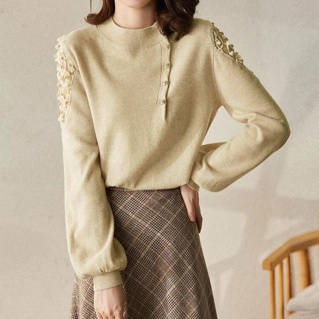 ニットトップス レディース 韓国ニット秋