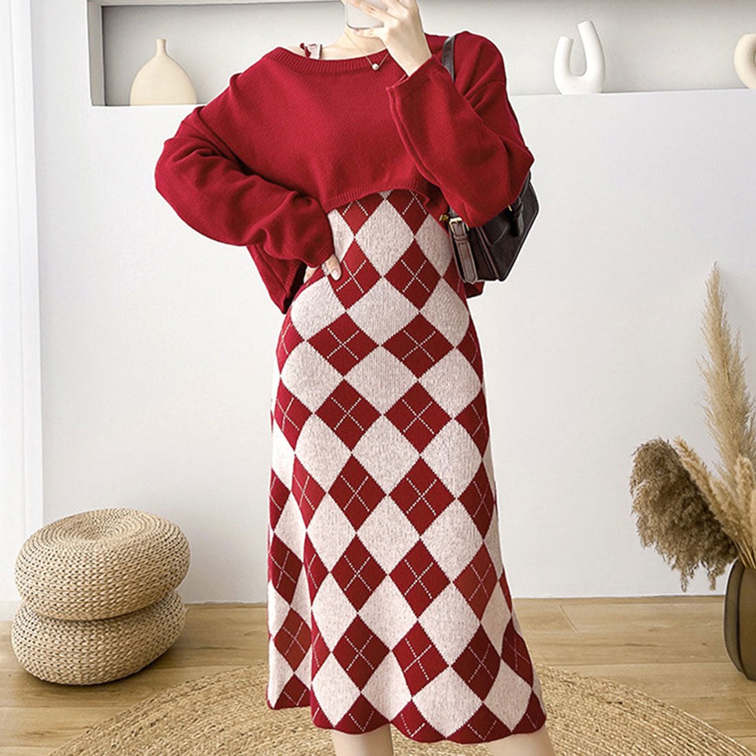 Knit Set Up Women's Korean Style Knit Set Up Women's Korean Style