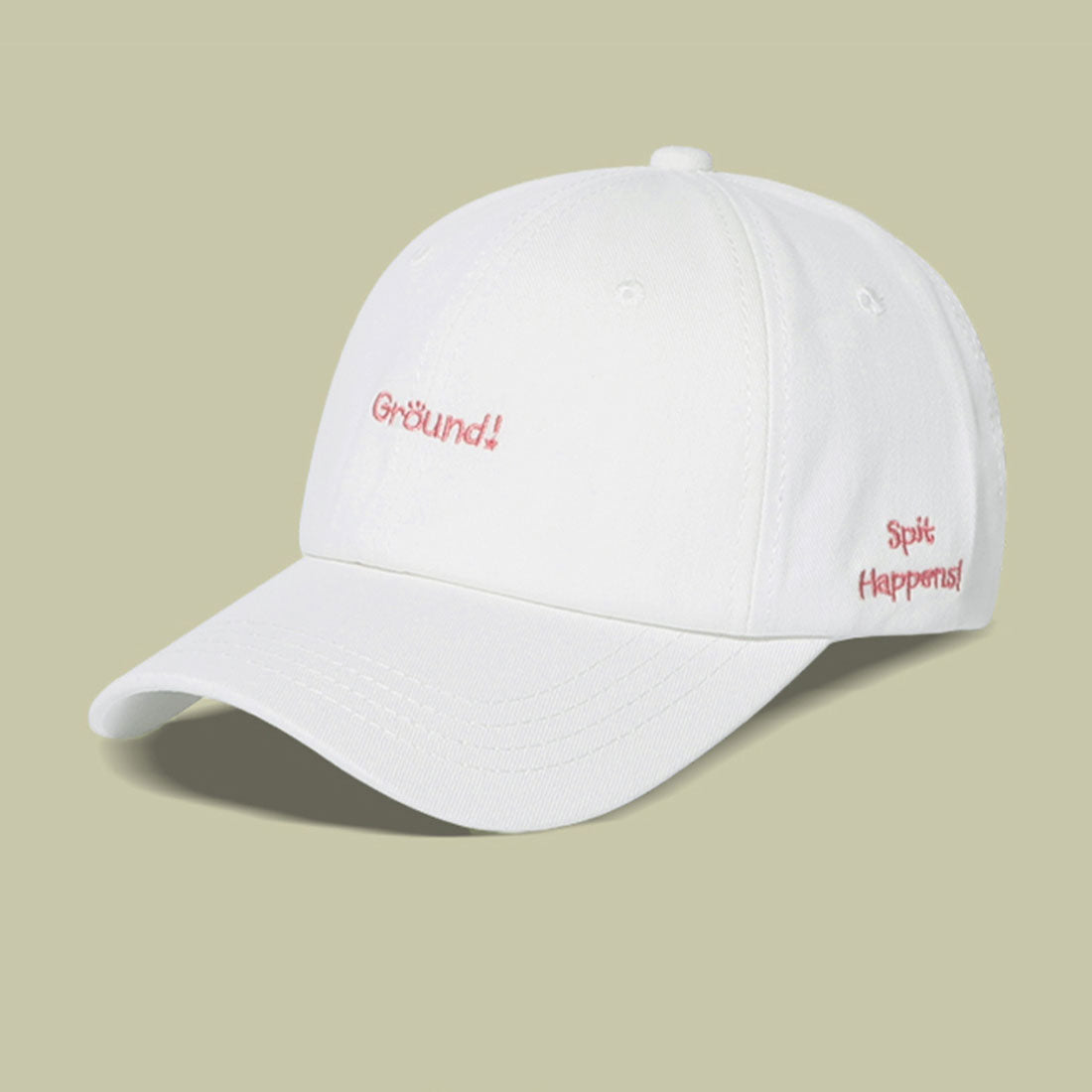 英字ロゴキャップ 刺しゅう 帽子 小顔,ホワイト