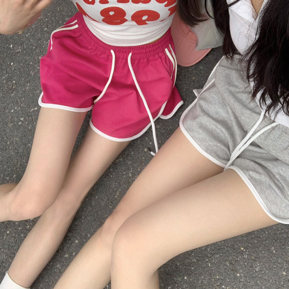 韓国ショートパンツ レディース スポーツ ホワイト