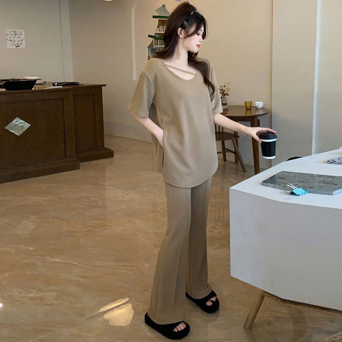 セットアップ レディース 夏服体型カバー