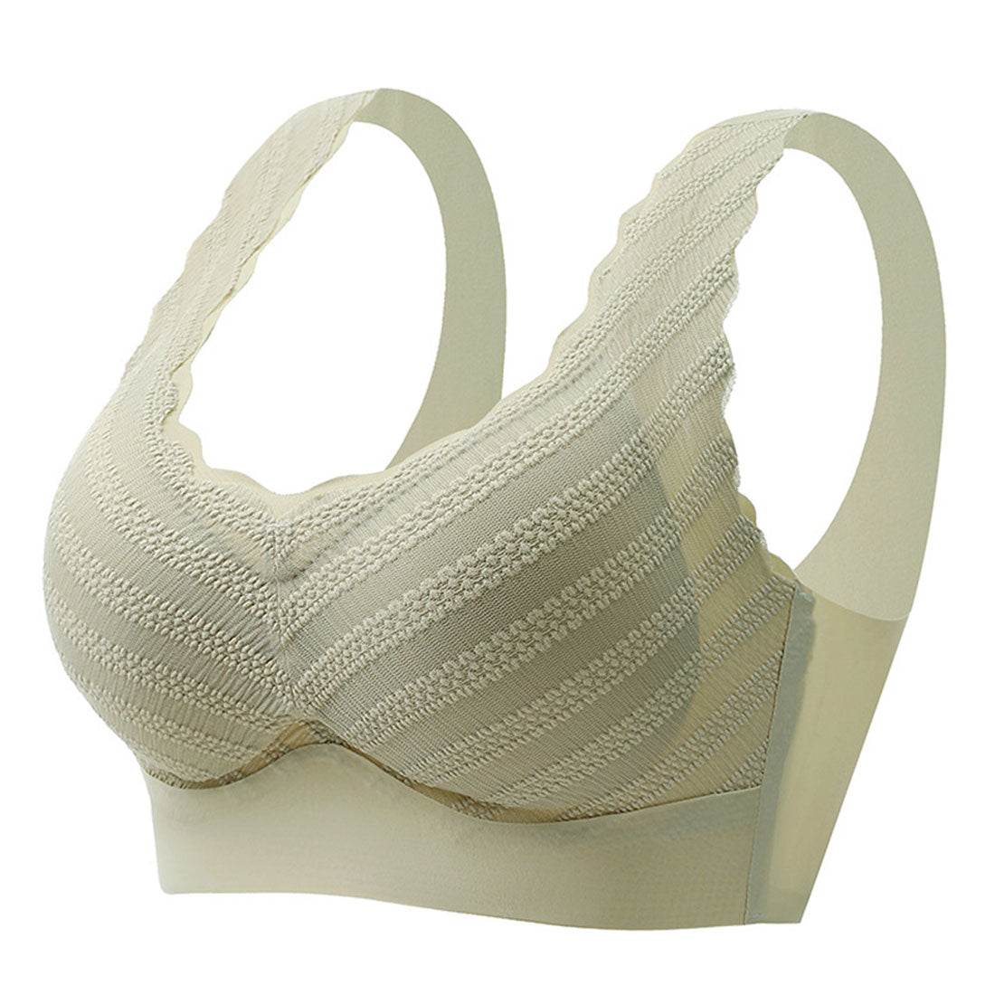 シームレスブラジャー脇高ハーフトップブラ,ミントグリーン