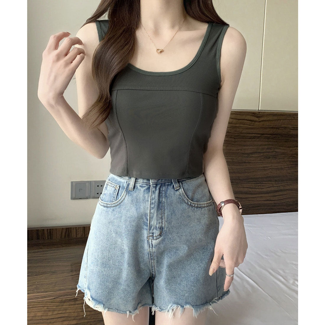 miniministore Cup-Style Tank Top Short Length Summer Clothes
