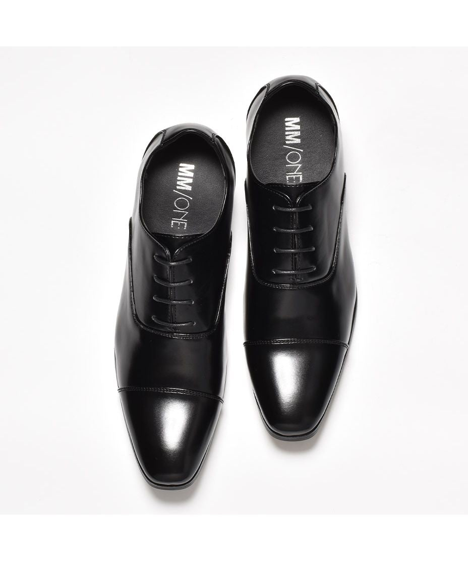 エムエムワン MM/ONE 6cmアップロングレッグストレートチップレースアップシューズ