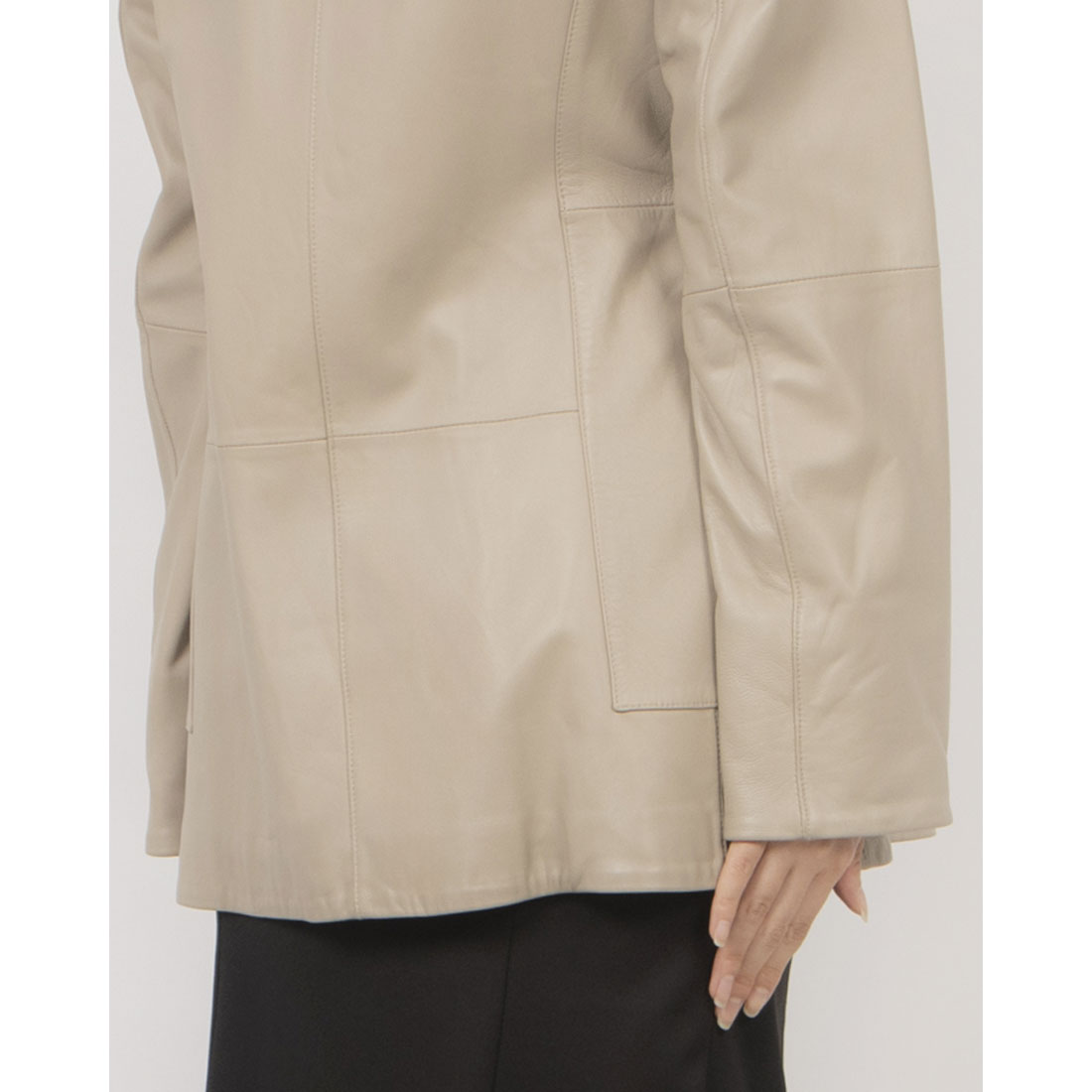 ノーザンワールド NORTHERN WORLD ラムレザー フーディージャケット (ベージュ) ベージュ