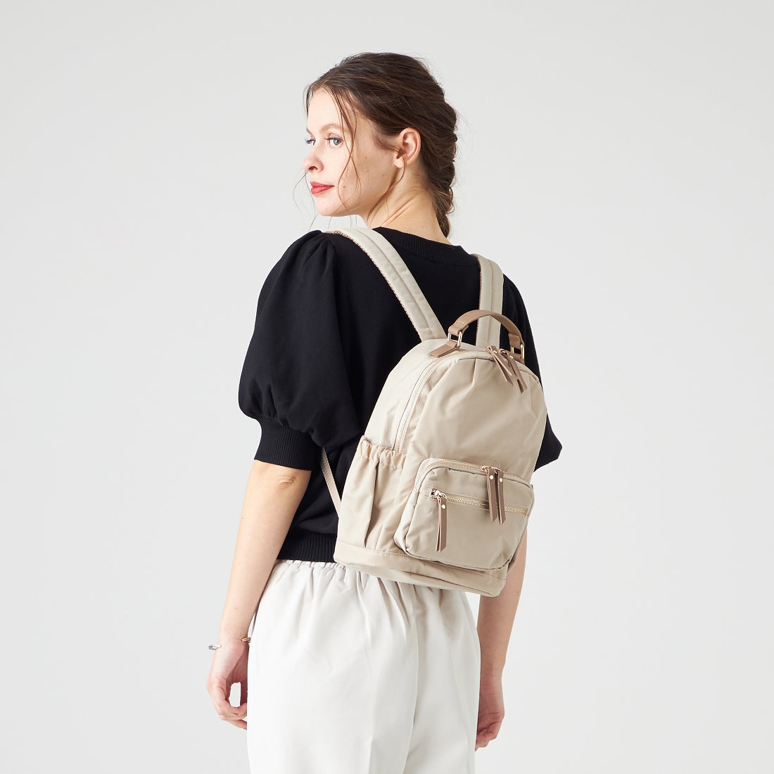 Monica MONICA 13-Pocket Nylon Backpack SMALL