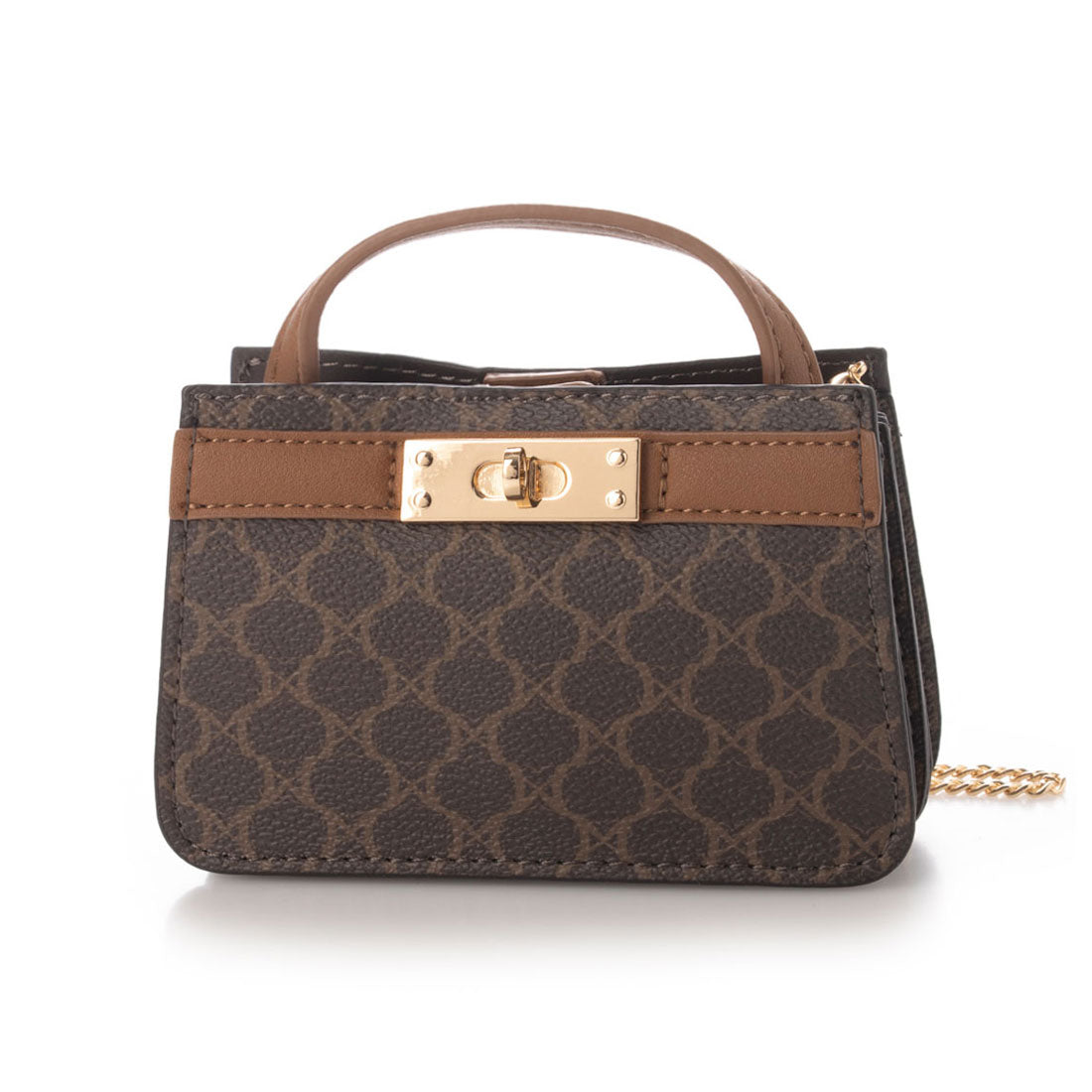 モニカ MONICA マイクロチェーンバッグ (ブラウン) ブラウン