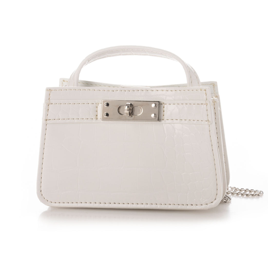 モニカ MONICA マイクロチェーンバッグ (ホワイト) ホワイト