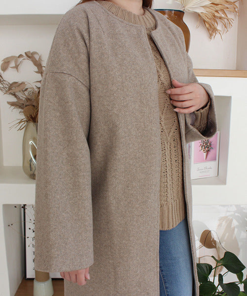 モードローブ MODE ROBE ノーカラーオーバーコート