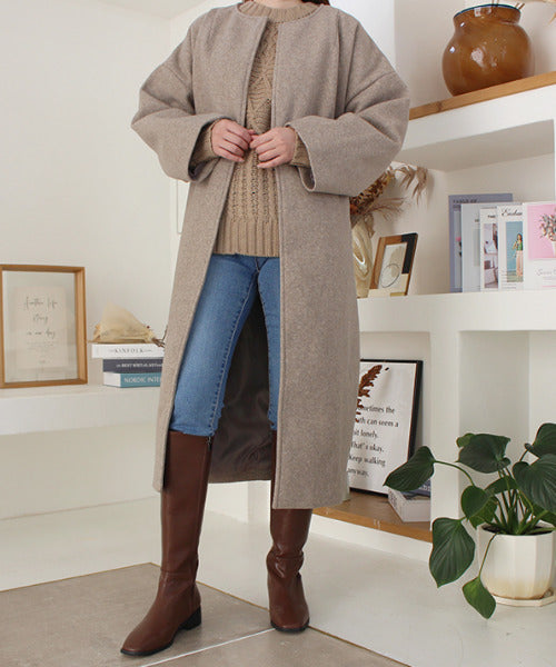 モードローブ MODE ROBE ノーカラーオーバーコート