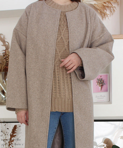 モードローブ MODE ROBE ノーカラーオーバーコート