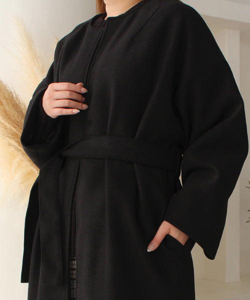 モードローブ MODE ROBE ノーカラーオーバーコート