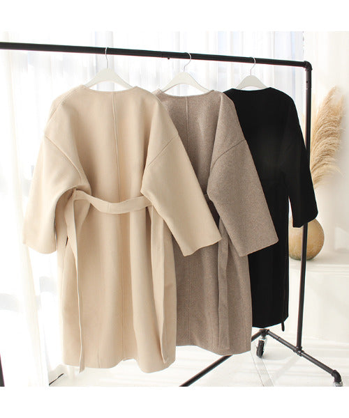 モードローブ MODE ROBE ノーカラーオーバーコート