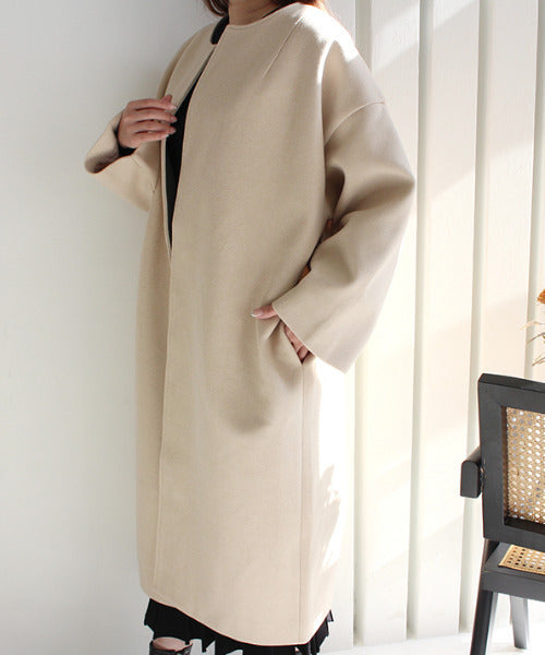 モードローブ MODE ROBE ノーカラーオーバーコート