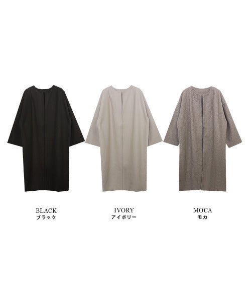 モードローブ MODE ROBE ノーカラーオーバーコート