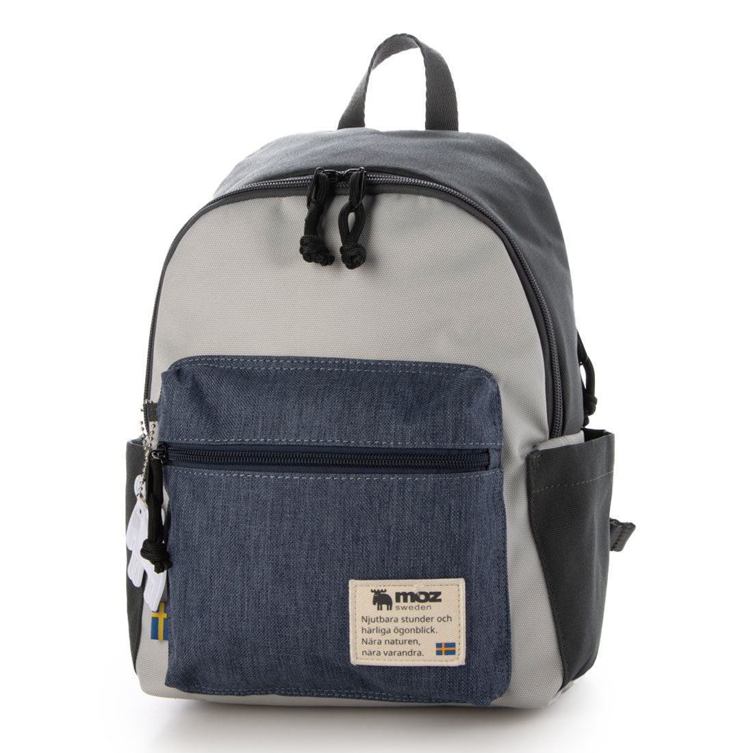 モズ moz ラウンドミニリュック (7030.グレー/ネイビー) 7030.グレー/ネイビー
