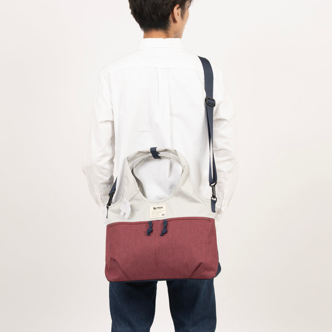 モズ moz 2wayバッグ (7030.グレー/ネイビー) 7030.グレー/ネイビー