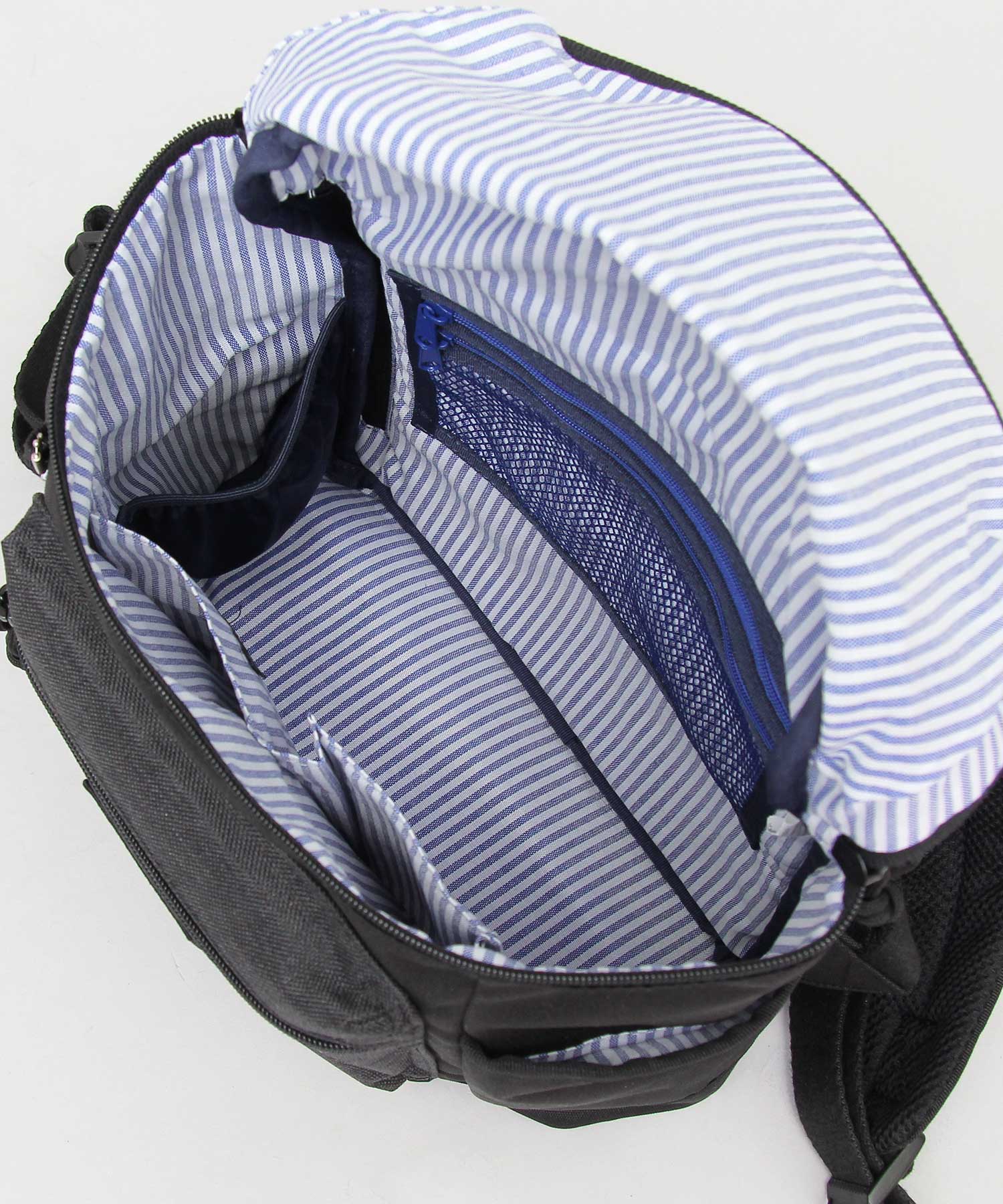 モズ moz 2WAY ミニリュック マザーズバッグ バックパック リフレクトチャーム付き 通勤 通学 A4収納 (グレー×ネイビー) グレー×ネイビー