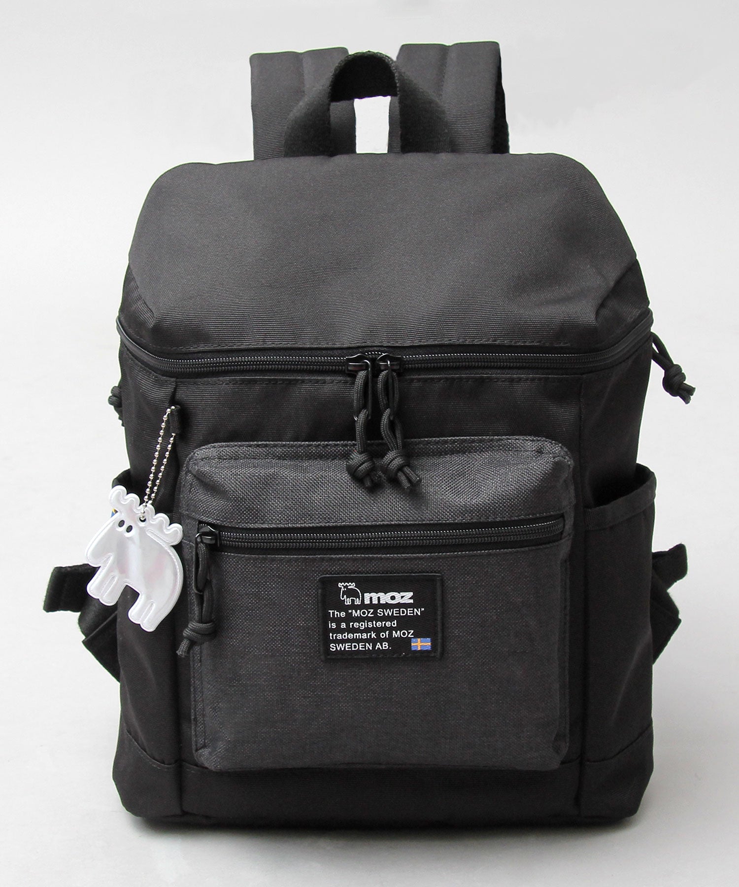 モズ moz 2WAY ミニリュック マザーズバッグ バックパック リフレクトチャーム付き 通勤 通学 A4収納 (グレー×ネイビー) グレー×ネイビー