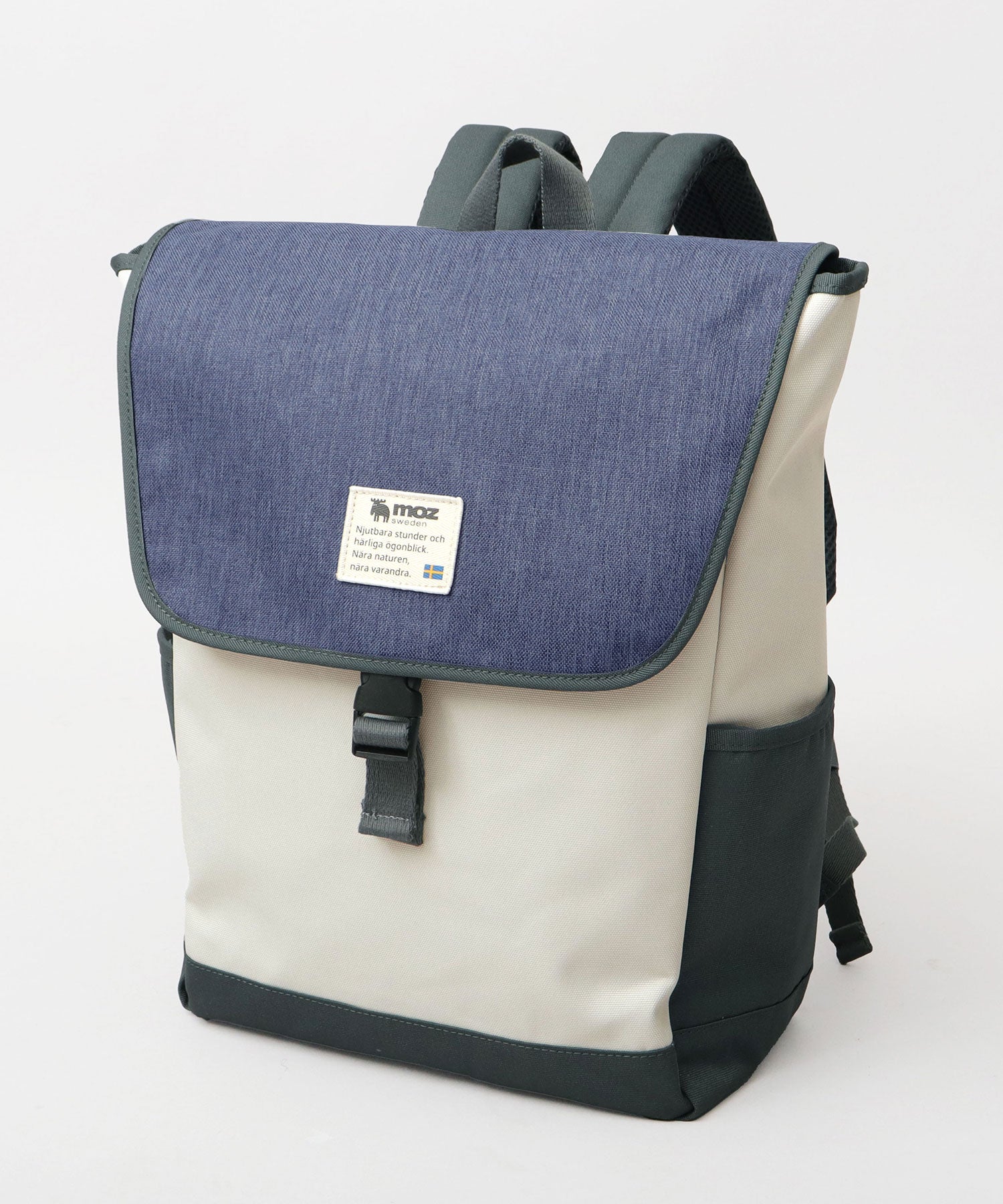 Moz Flap Backpack Rucksack Mother's Bag Commuting School A4 Storage with Reflective Charm